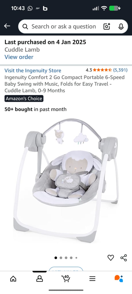 Ingenuity baby swing