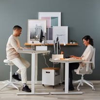 Standing Desk Beige and White 120x70 cm (47 1/4x27 1/2")
