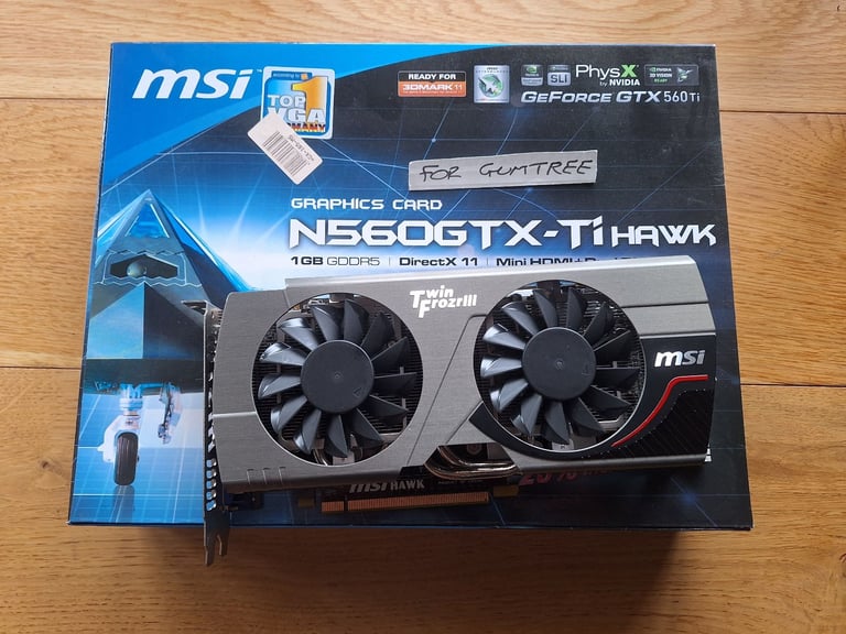 MSI (nVidia) GTX560Ti Hawk 1GB GDDR5 Graphics card for sale