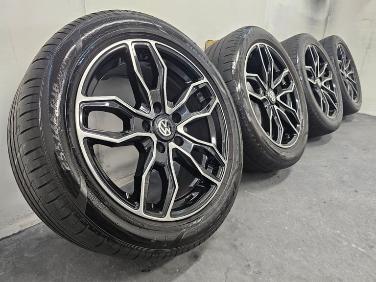 18" 5x120 VW Volkswagen T5 T6 Black Alloy wheels Tyres TRANSPORTER VAN CAMPER