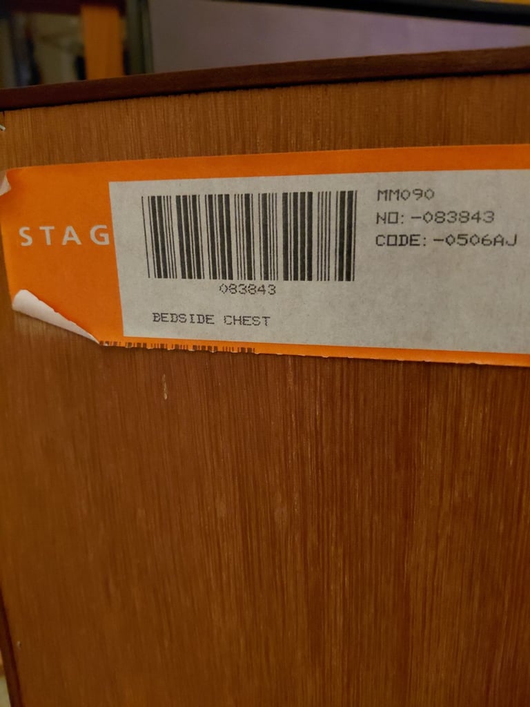 STAG vintage rare minstrel bedside chest.