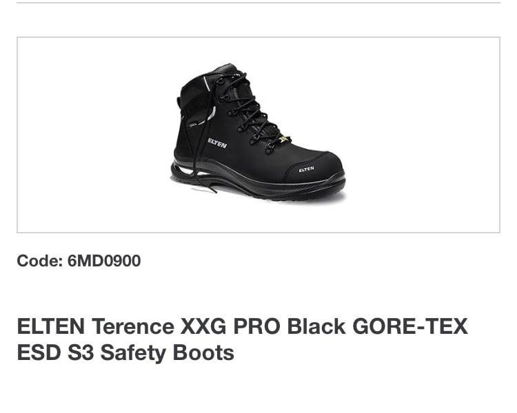 Black safety boots