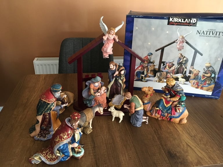 Large nativity set. 