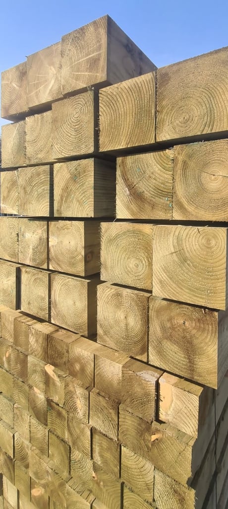 image for Timber far bar gate posts 