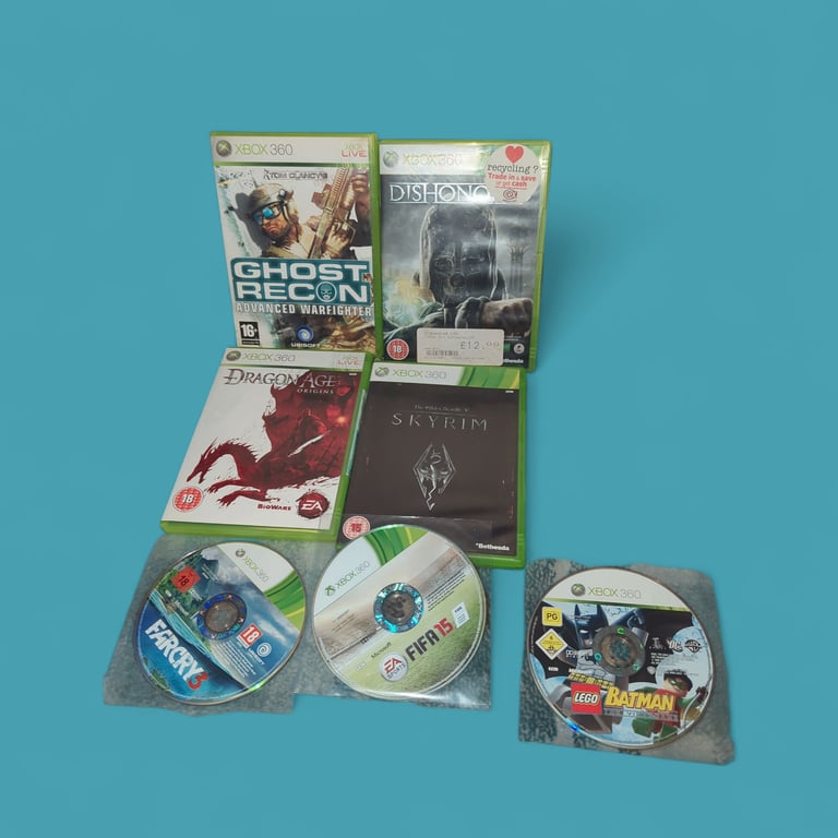 Microsoft Xbox 360 Elite with 320GB & 7 games Black Console (PAL)