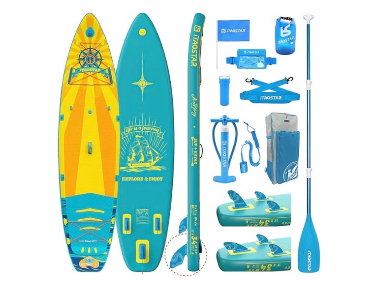 image for Itaostar Journey 11'6" / 11'×34" / 11'×35" Extra Wide Paddle Board-used once only