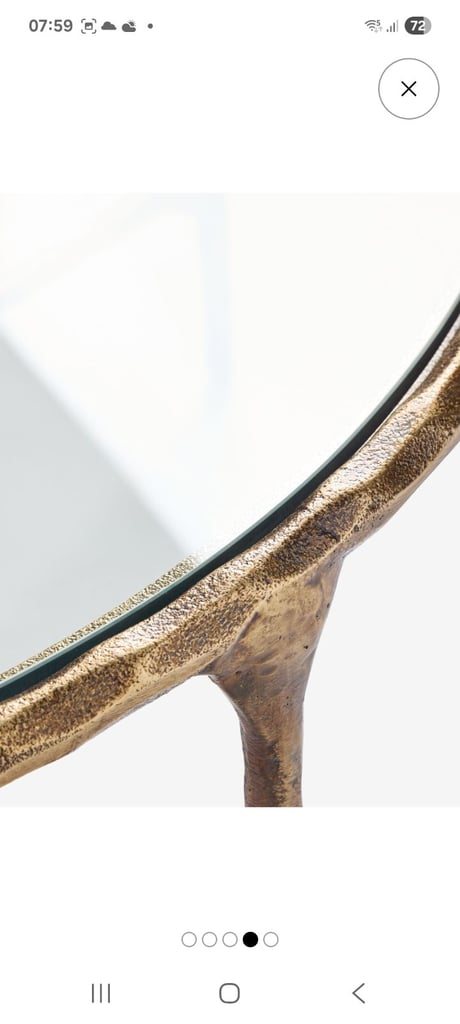 Next gold & glass coffee table 
