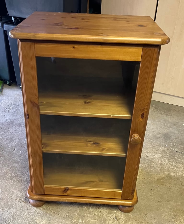 Wooden pine display cabinet