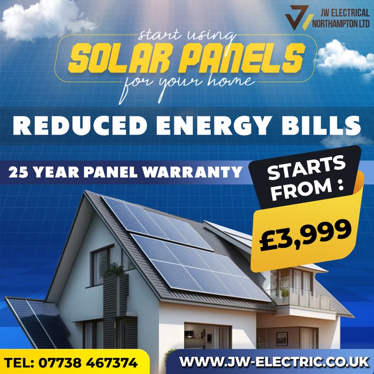 Solar Panels Northampton  - PV Solar panels and battery Storage