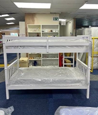 Premium Ashton Wooden Bunk Bed Frame Single Size Mattress &gt