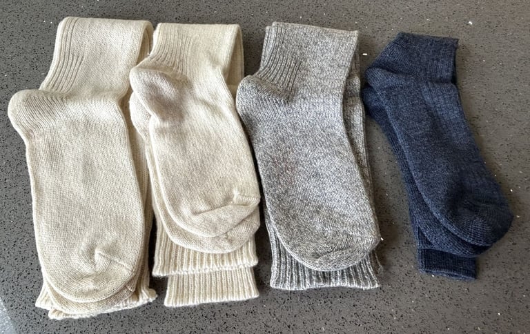 image for 4 Pairs Mens Long Thick Socks - Suit Fishermen, Wellington Boots etc - See Desc.