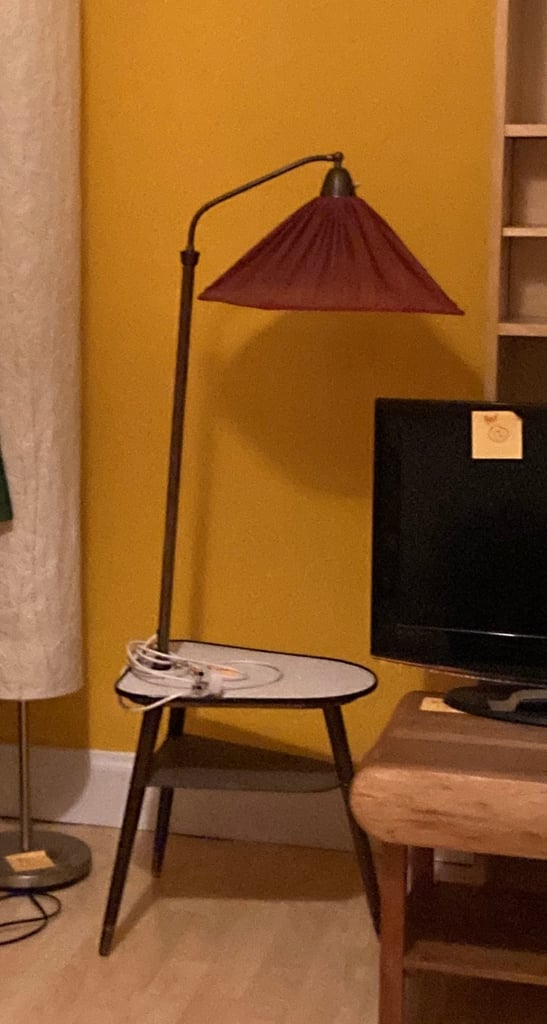 image for Vintage lamp with table 