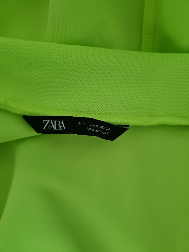 S/M Zara Neon limited edition zip-up hoodie zipped 