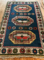 Handmade Vintage Turkish Wool Rug 