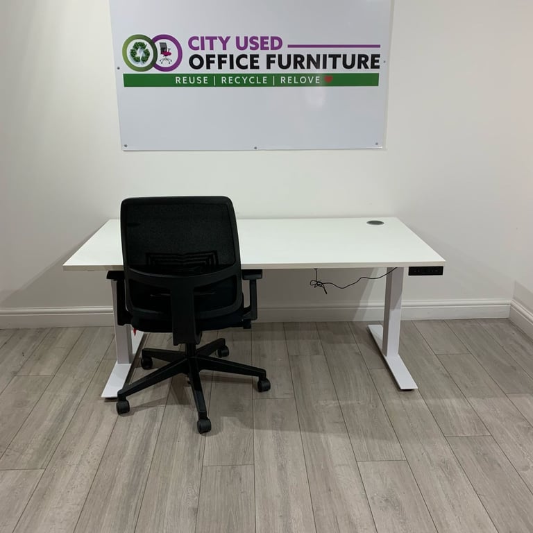 Used Office Furniture! ♻️ Pro Electric Sit-Stand Desk, Dual Motor, Memory Settings