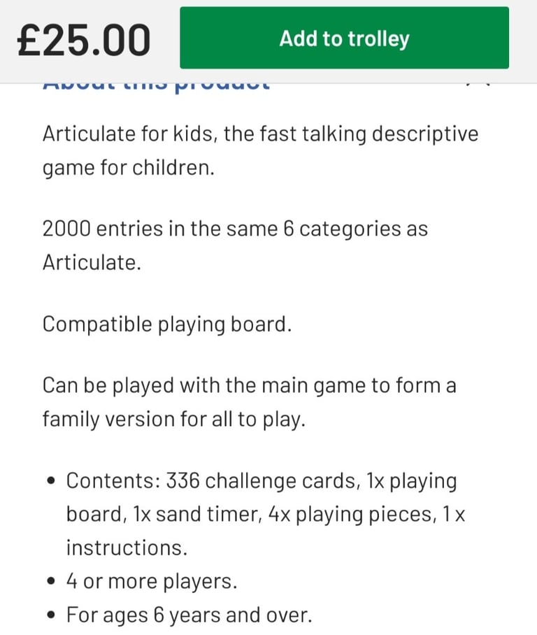 As good as new! Articulate. Educational board game