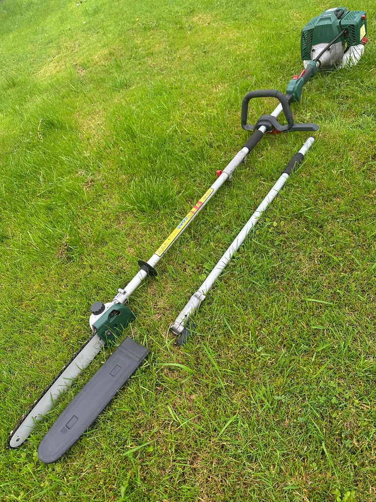 image for Long reach petrol pole saw pruner VGC with extension chainsaw lopper mower trimmer lawnmower cutter