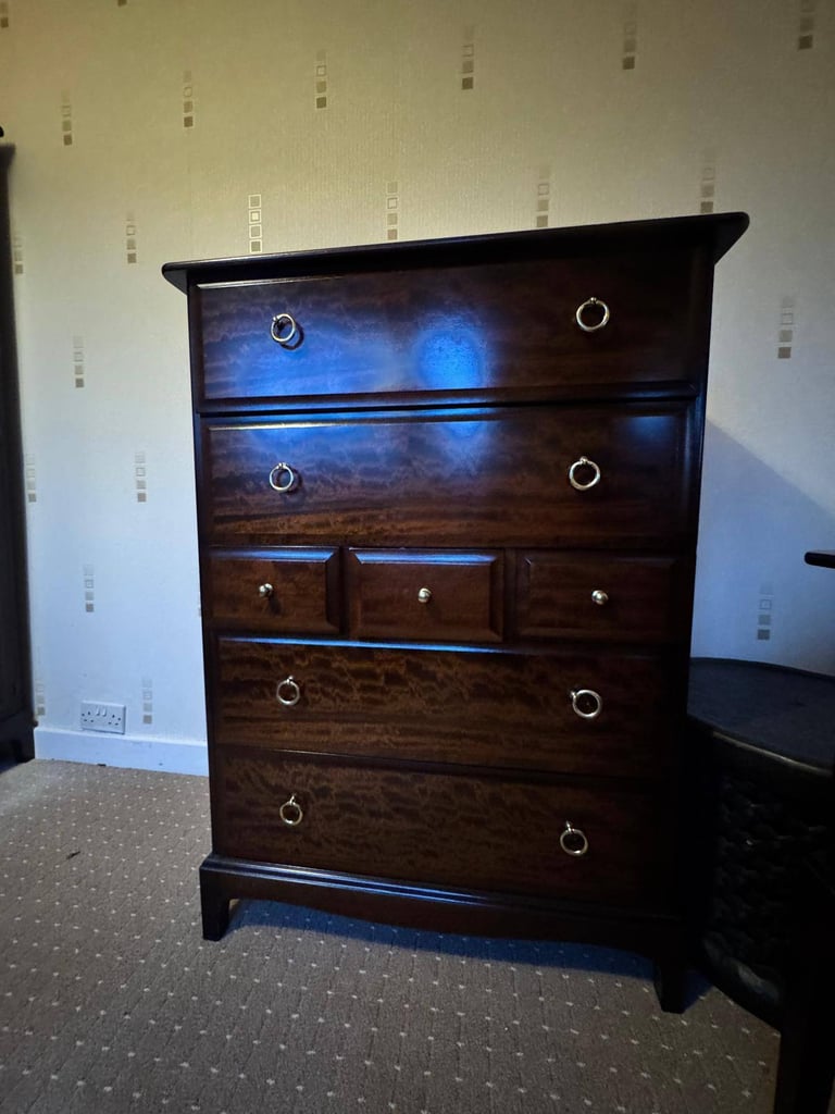 Vintage wardrobe, drawers and dresser set
