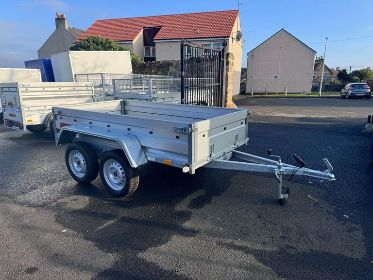 BRAND NEW 7,7ft x 4,2ft Niewiadow Twin Axle Flat Trailer 750KG