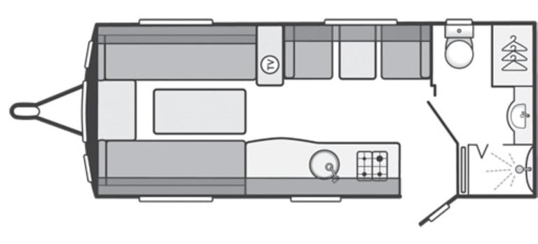 2008 Swift Challenger 530 Single Axle 4 Berth Large Rear Bathroom Bunk Bed