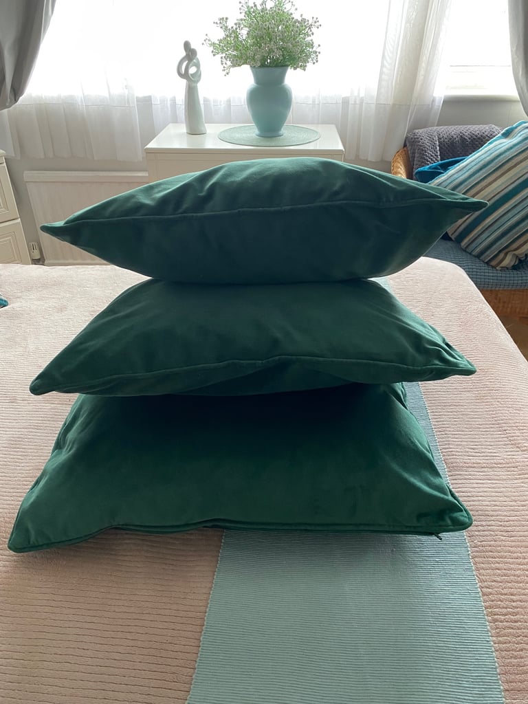 Three large cushions with fillings, unused, For Sale