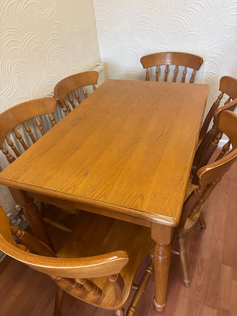 image for Dining table & 6 chairs