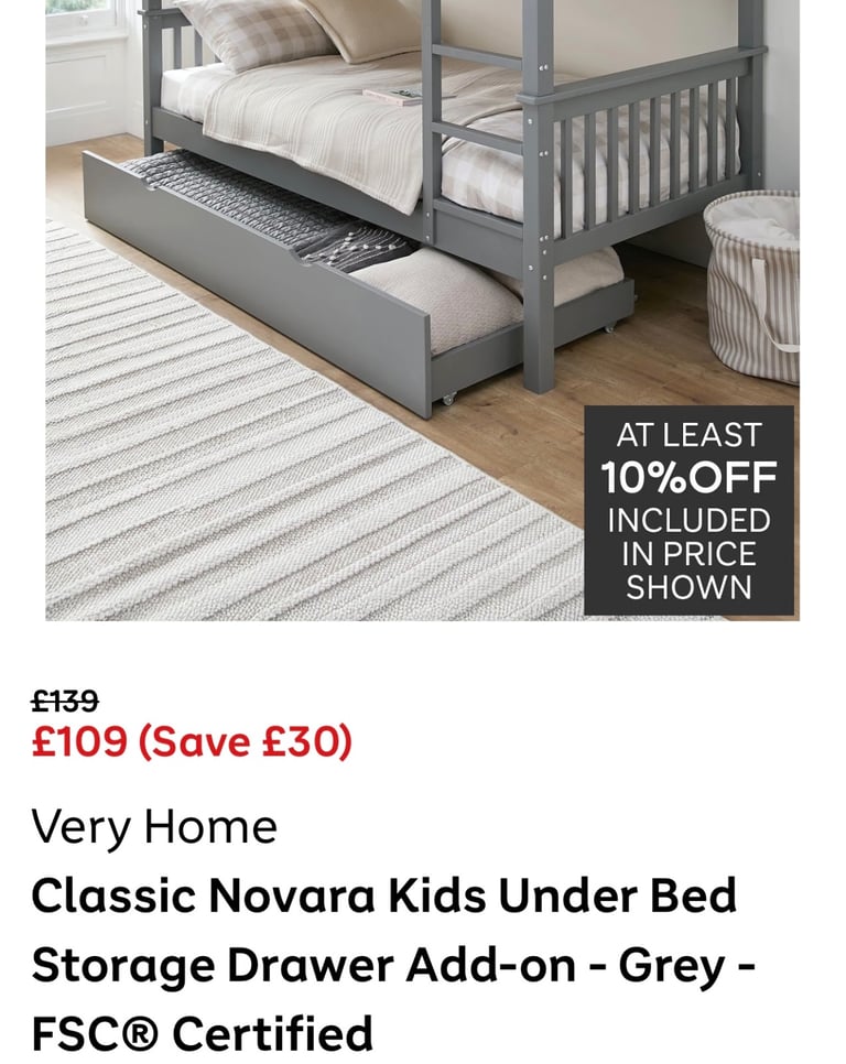 image for Under bed storage drawer