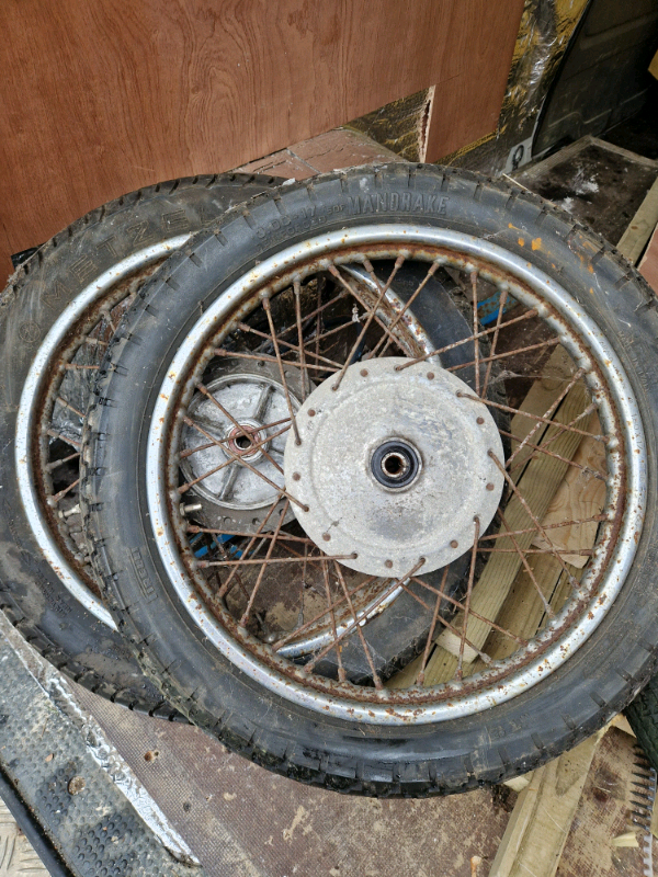 image for Old motorbike wheels offers 