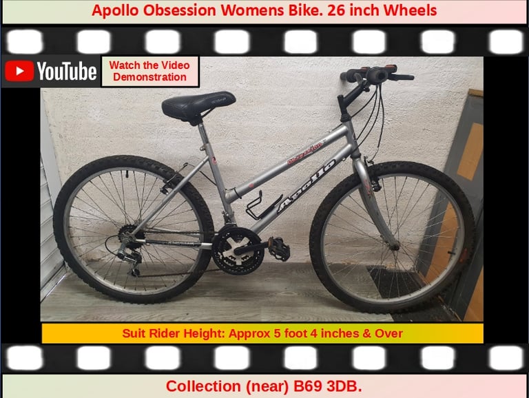 Apollo Obsession Womens Bike. 18 speed. 26 inch wheels.
