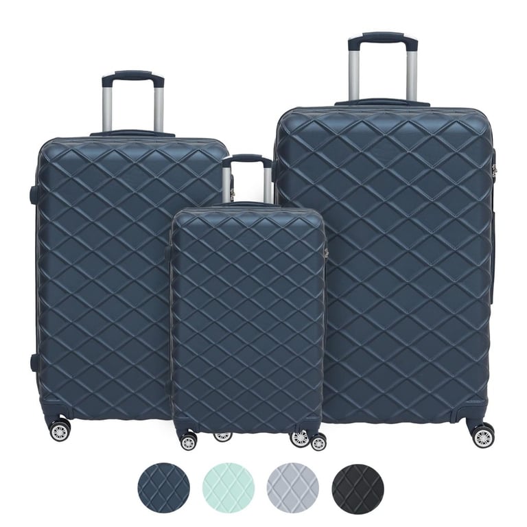 Hard Shell Cabin Suitcase - 4 Wheel Travel Luggage Trolley Sets in Blue,  Silver, Green & Black Color | in Aylesbury, Buckinghamshire | Gumtree
