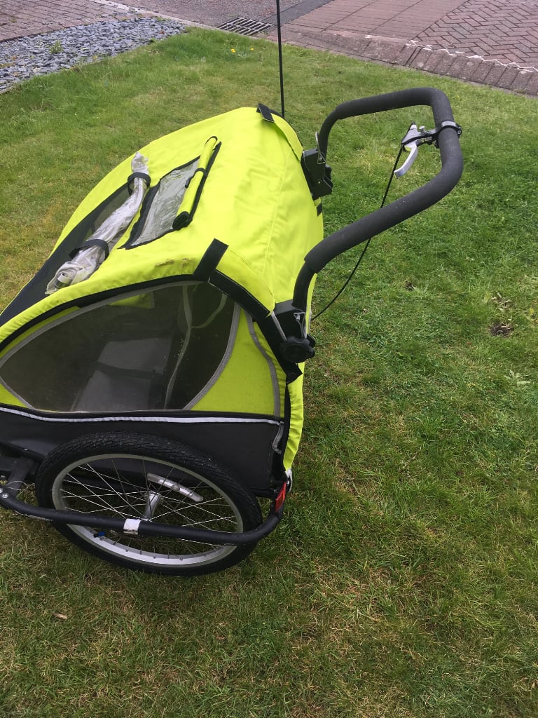 Used 2 seater bicycle trailer and pushchair conversion kit