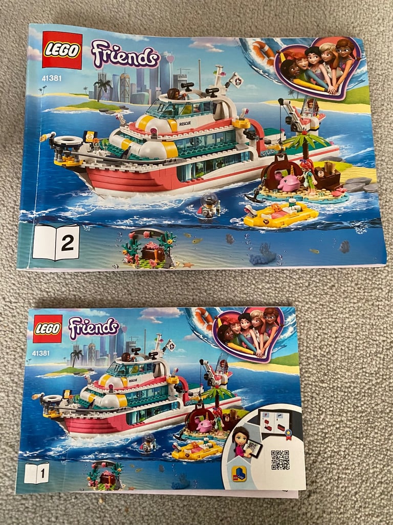 LEGO Friends Rescue Mission Boat 41381 complete, re-bagged, boxed & instructions