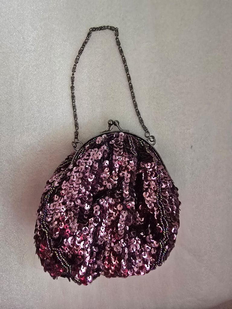 image for Pink sequin evening bag / purse/ party / handbag. Perfect for party season