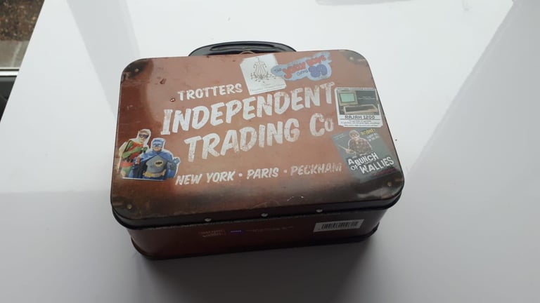 Only fools and horses Travel Suitcase Box Tin Metal rectangular storage hinged tin container