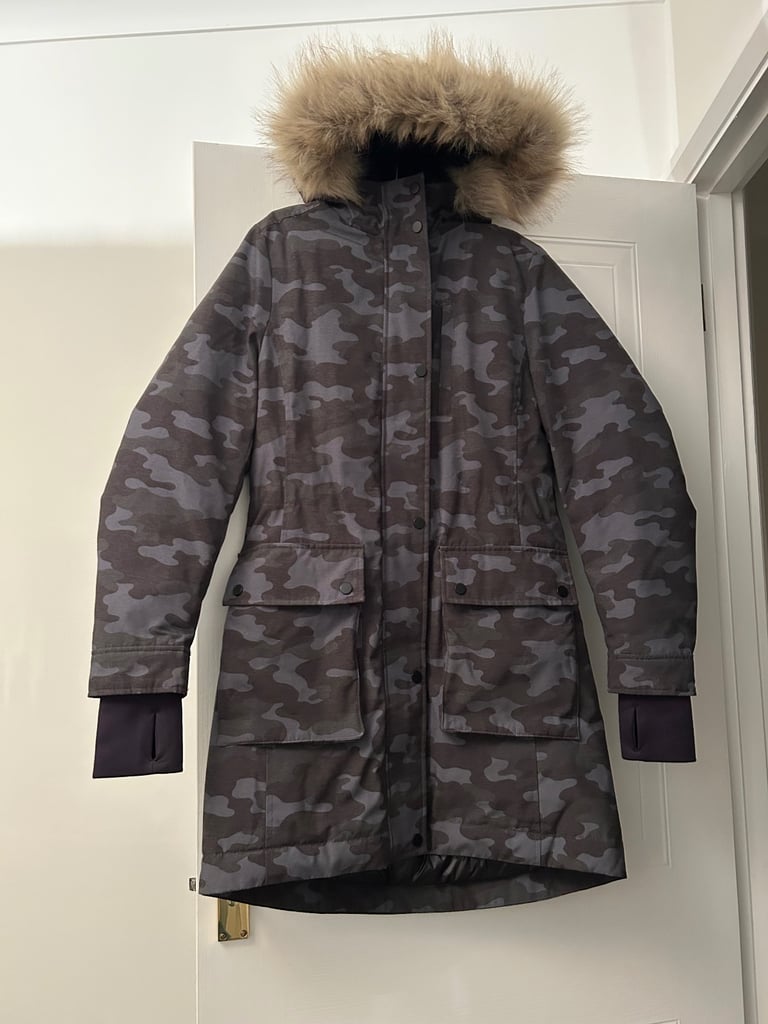 M&S long feather down winter coat
