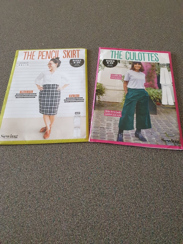 Bundle of dressmaking patterns
