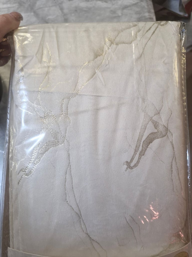 image for new cream gold curtains