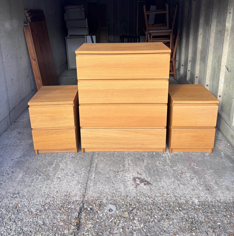 image for Set of ikea malm drawers 