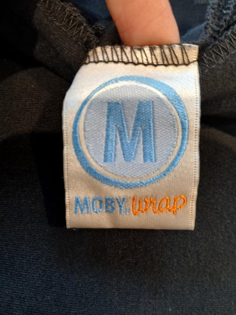 image for Baby carrier - Moby wrap in black, excellent condition