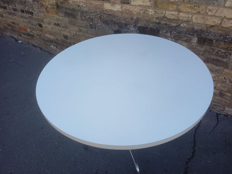 Vintage  White melamine topped and chrome table by Tavo – circa 1960’s.