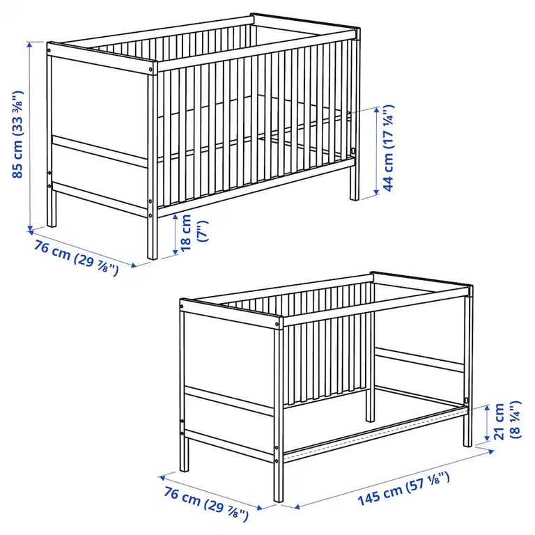 IKEA Sundvik cot/bed incl mattress