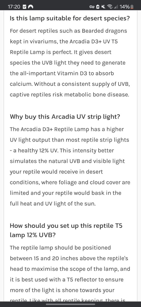 Florescent reptile light/lamp