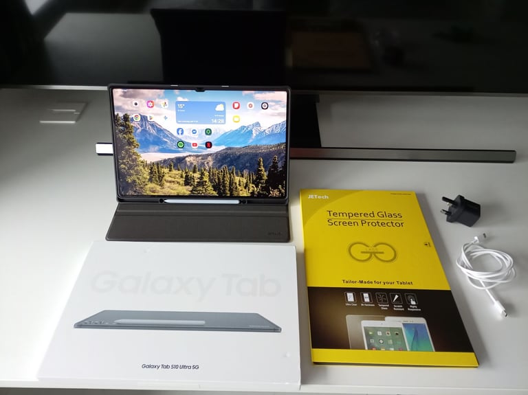 image for 9 Days Old - Samsung Galaxy Tab S10 Ultra 14.6 Inch 5G 512GB 12GB Ram 120Hz OLED Gaming Tablet