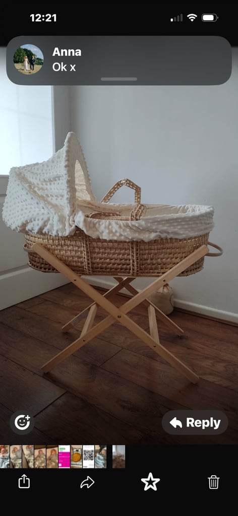 image for Clare de lune Moses basket 