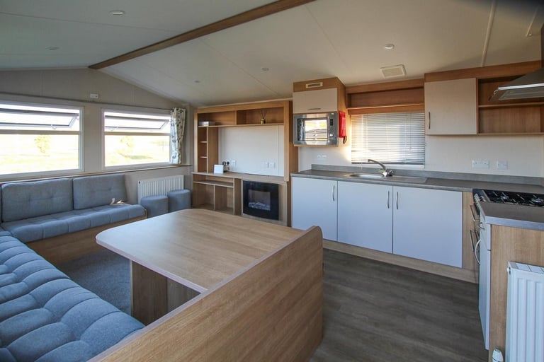 Willerby Kelston 2021 static caravan sited at New Beach, Dymchurch, Kent. DG/CH