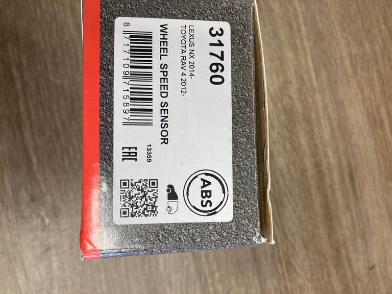 Toyota Rav4 ABS Sensors 2013-2019 front & Rear £10 ea or £16 Pair (p&p £4)