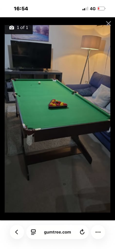 image for Foldable 6ft pool table