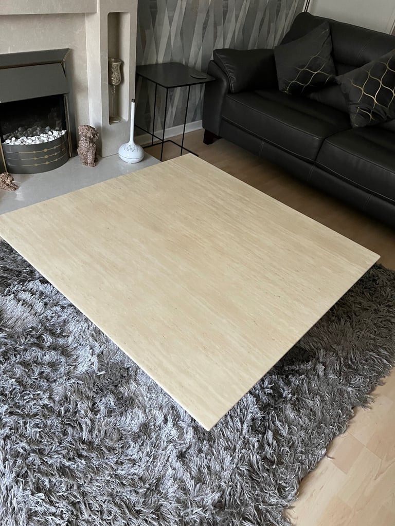 Cream Marble large coffee table 