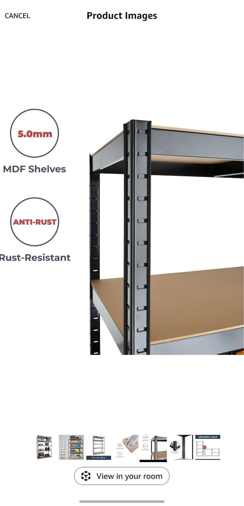 G-Rack Garage Shelving Unit: 180cm x 120cm x 45cm |