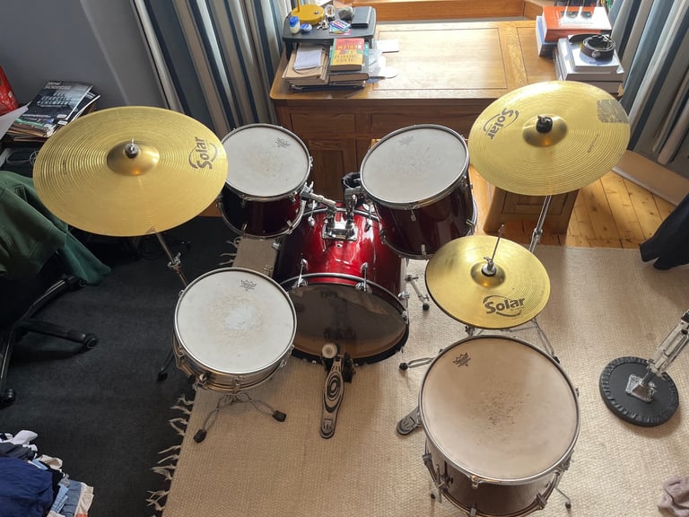 image for Session Pro 5-Piece Drum Kit with Solar by Sabian Cymbals & Remo Heads – Good Condition